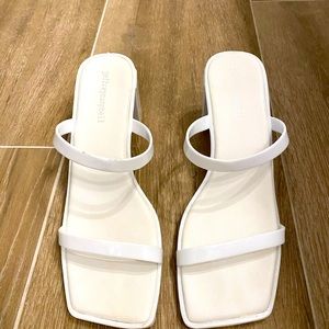 White sandals